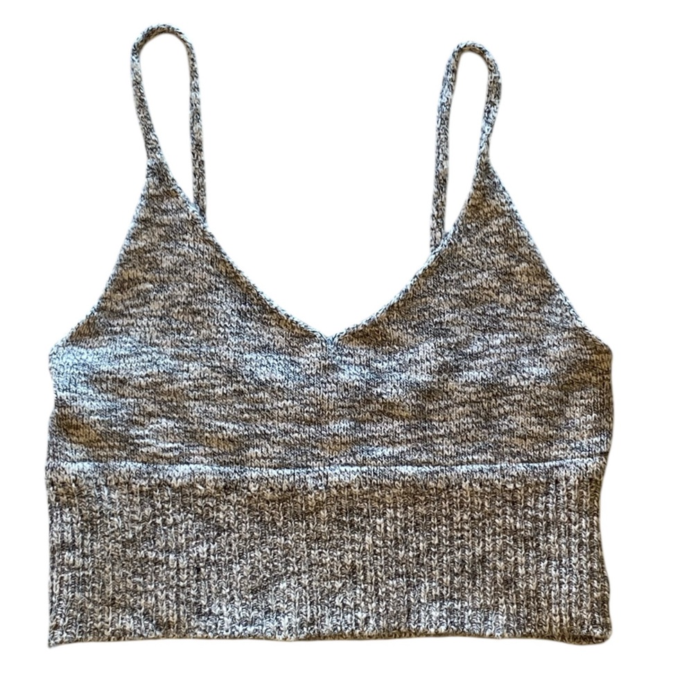 Debut Gray Knitted Tank Top Sweater. Straps Size M/L Good Condition!